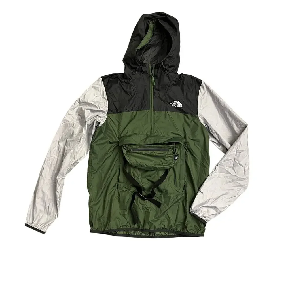 The North Face Fanorak Ultralightweight Rain Jacket Size SM Green White